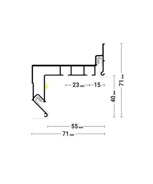 Гардина AL 2х рядная Flexy 3,2 м прямое заведение Гардина AL 2х рядная Flexy 3,2 м прямое заведение