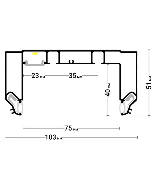 Гардина AL Flexy 05 2х рядная 2,2 м Гардина AL Flexy 05 2х рядная 2,2 м