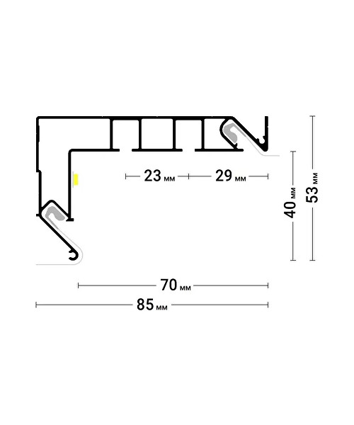 Гардина AL 2х рядная Flexy 2,2 м косое заведение Гардина AL 2х рядная Flexy 2,2 м косое заведение