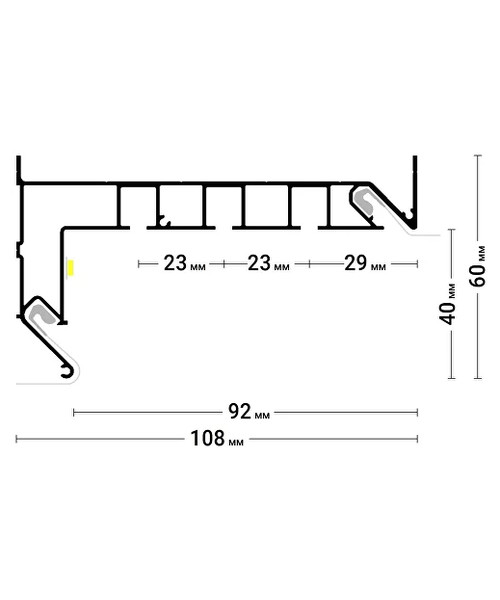 Гардина AL 3х рядная Flexy 3,2 м косое заведение Гардина AL 3х рядная Flexy 3,2 м косое заведение